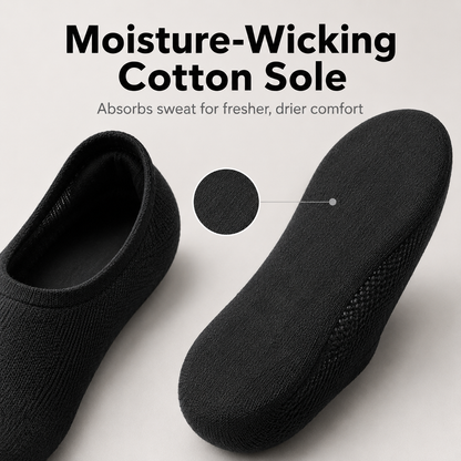 Mesh No-Show Socks – Anti-Slip Heel, Zero-Bulk Comfort