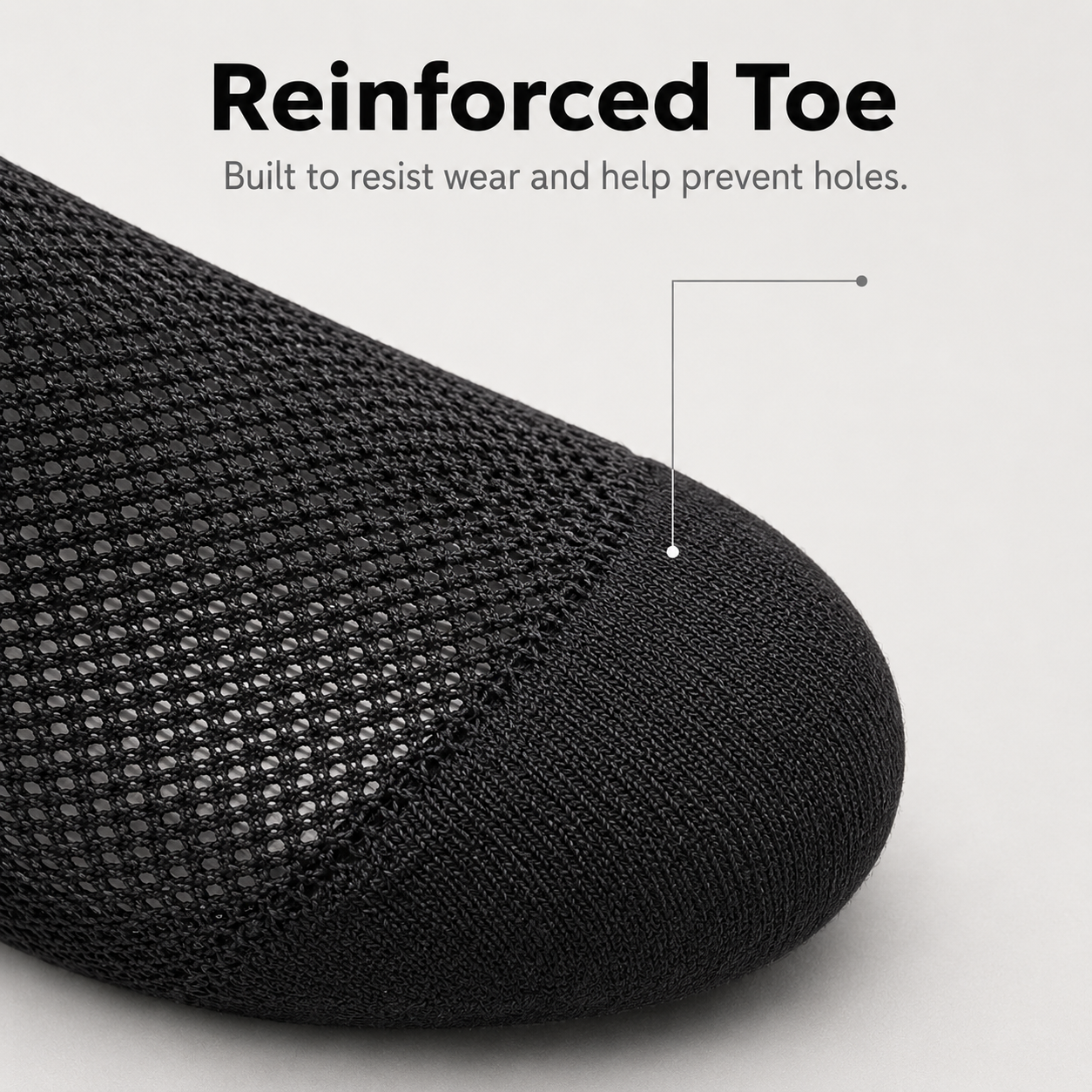 Mesh No-Show Socks – Anti-Slip Heel, Zero-Bulk Comfort