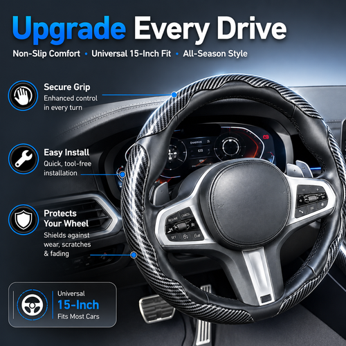 🏁 Car Non-Slip Sport Steering Wheel Cover