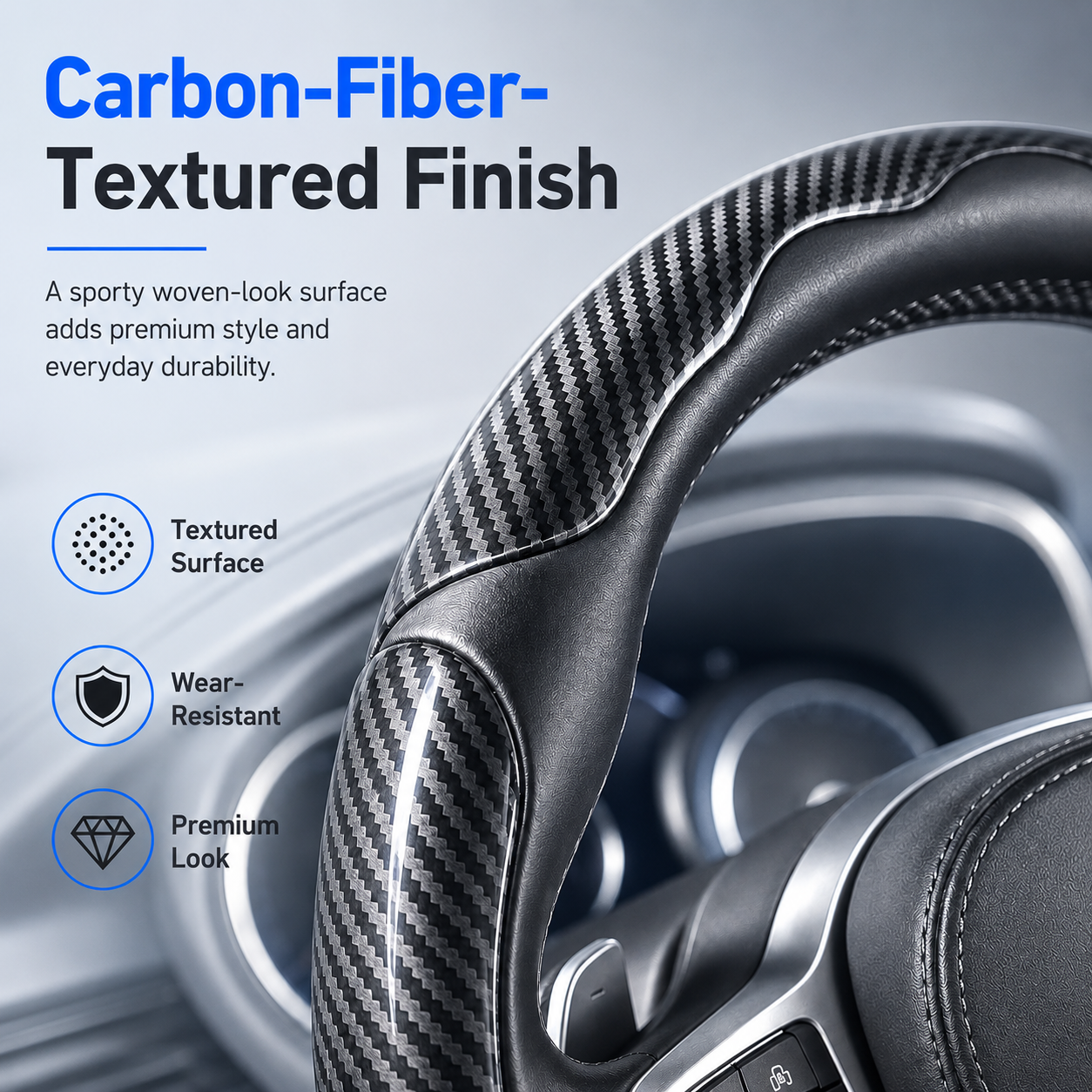 🏁 Car Non-Slip Sport Steering Wheel Cover