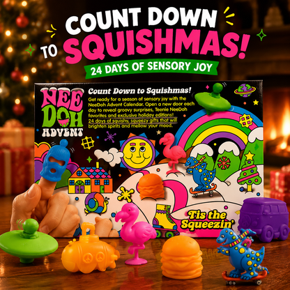 🎄 24-Day Squishy Christmas Advent Calendar – 24 Surprise Sensory Toys For Kids