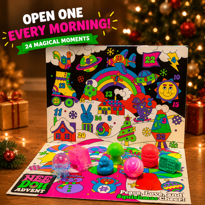 🎄 24-Day Squishy Christmas Advent Calendar – 24 Surprise Sensory Toys For Kids