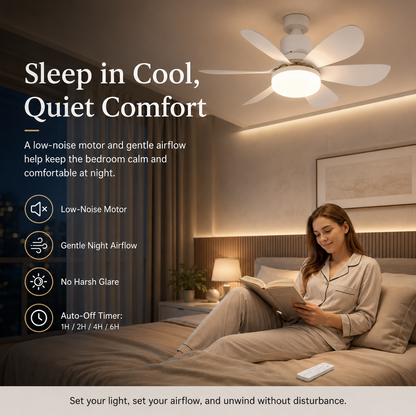 Modern Dimmable E27 LED Fan Light 