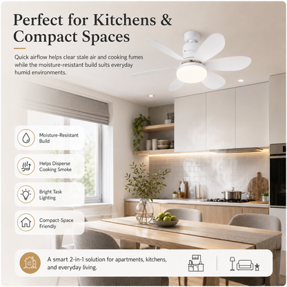 Modern Dimmable E27 LED Fan Light 