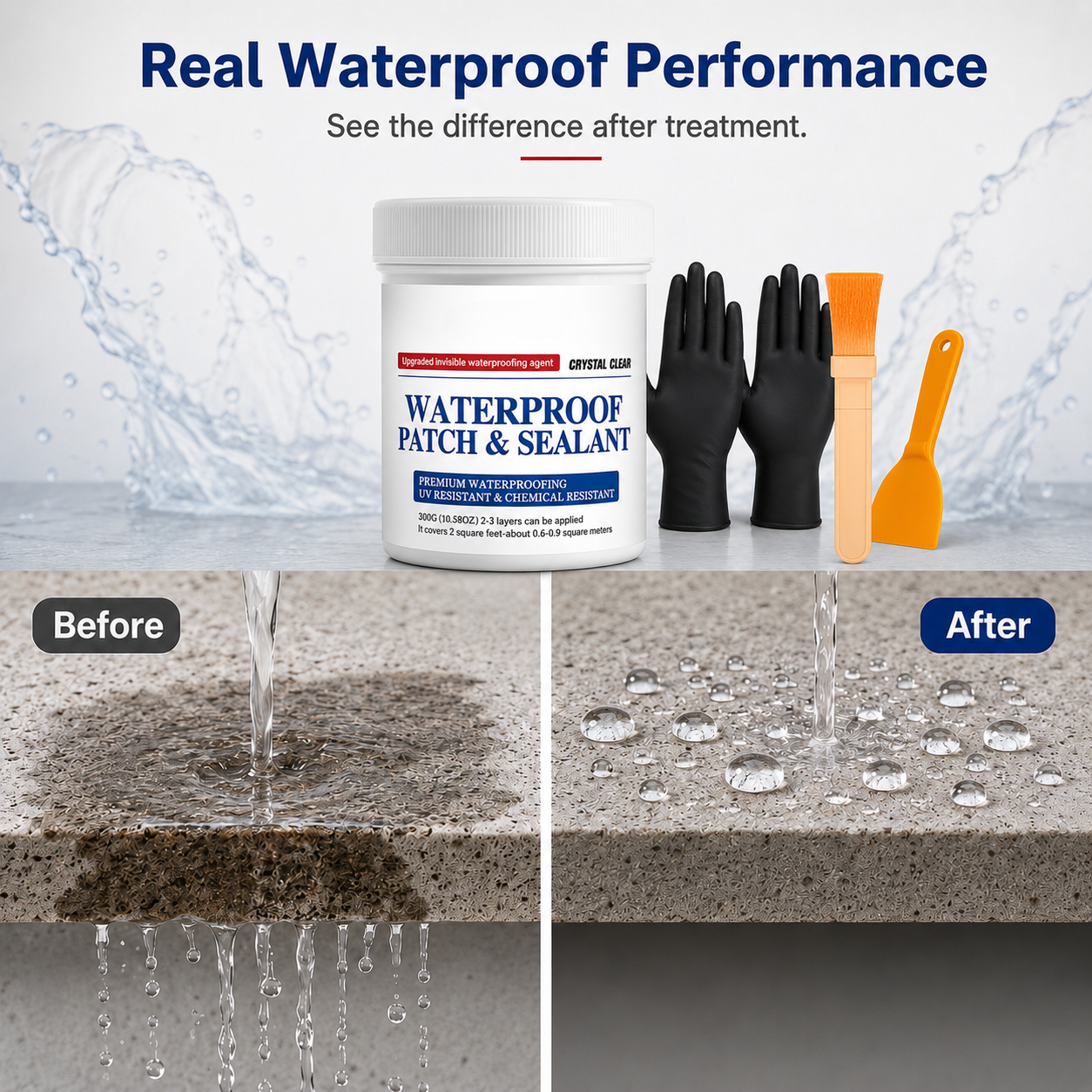 💧Clear Waterproof Coating – Long-Lasting Surface Protection