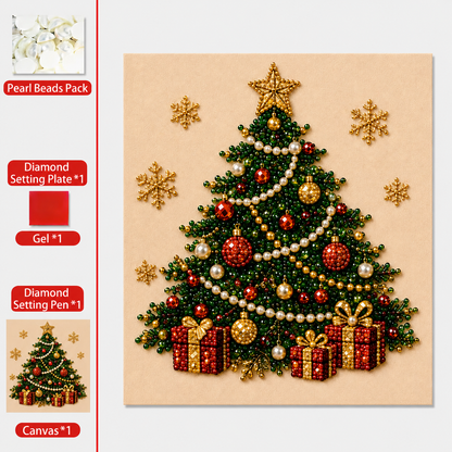 🧘Relaxing & Beginner-Friendly - 🎨💎DIY Christmas Pearl Diamond Painting Art Kit