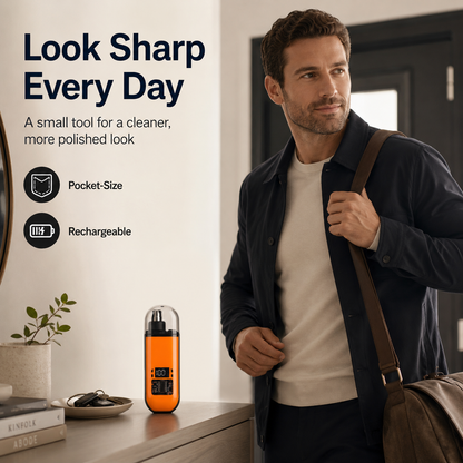 🔥 LAST DAY 50% OFF-🛠️Professional LED Display Nose Hair Trimmer
