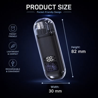 🔥 LAST DAY 50% OFF-🛠️Professional LED Display Nose Hair Trimmer