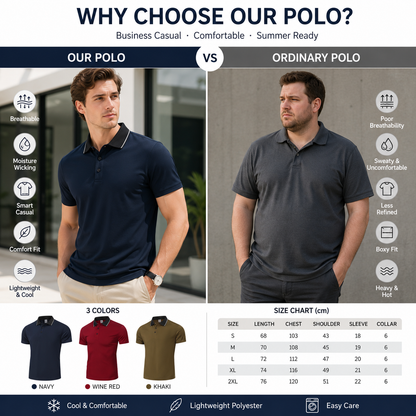 👕 Men's Stylish Polo Shirt | 49% OFF Today!
