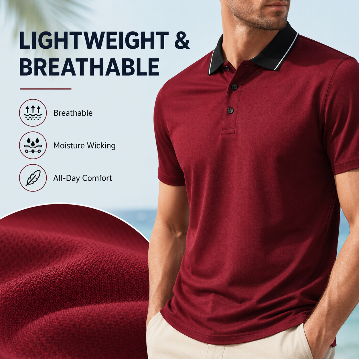 👕 Men's Stylish Polo Shirt | 49% OFF Today!