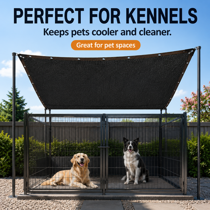 🏕️10x13ft 90% Blackout Shade Tarp – UV Mesh w/ Rivets for Patio, Garden & Camping