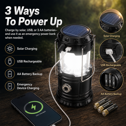 🔦 The Ultimate 3-in-1 Collapsible Camping Lantern