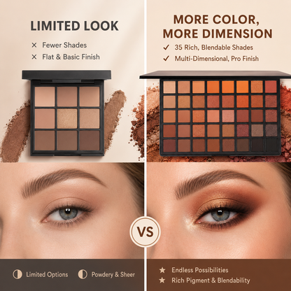 🔥Eye And Face Palette - 35 Pigmented Shades + Magnetic Pans