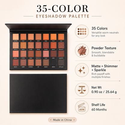 🔥Eye And Face Palette - 35 Pigmented Shades + Magnetic Pans