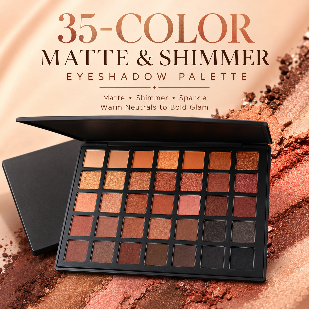 🔥Eye And Face Palette - 35 Pigmented Shades + Magnetic Pans