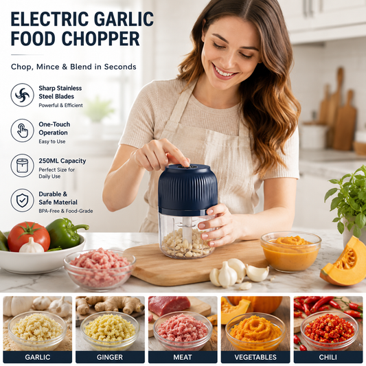 ⚡ Cordless Mini Food Chopper|Chop, Mince & Blend in Seconds