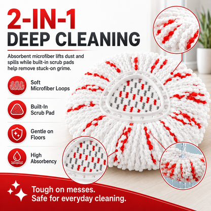 3-Pack Deep Clean Mop Heads – 40%  Power