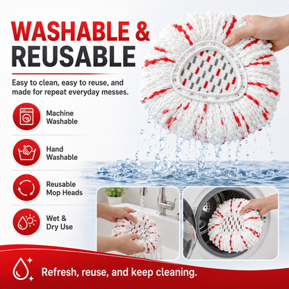 3-Pack Deep Clean Mop Heads – 40%  Power