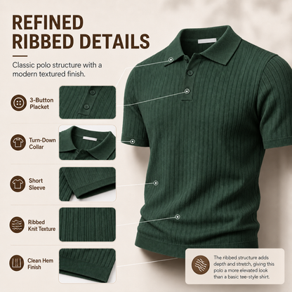 🏌️‍♂️ MEN’S KNIT POLO SHIRT – ULTIMATE LIGHTWEIGHT COMFORT