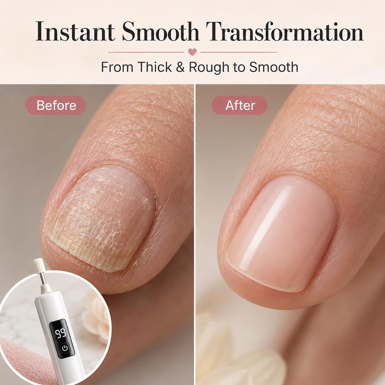 💅 Electric Nail Grinder – Transform Thick Rough Nails