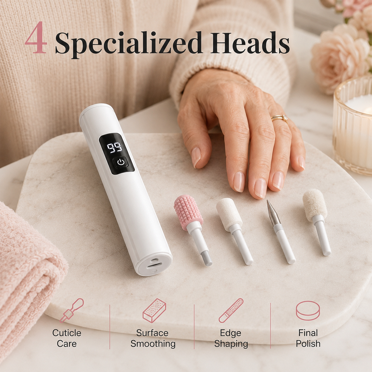 💅 Electric Nail Grinder – Transform Thick Rough Nails