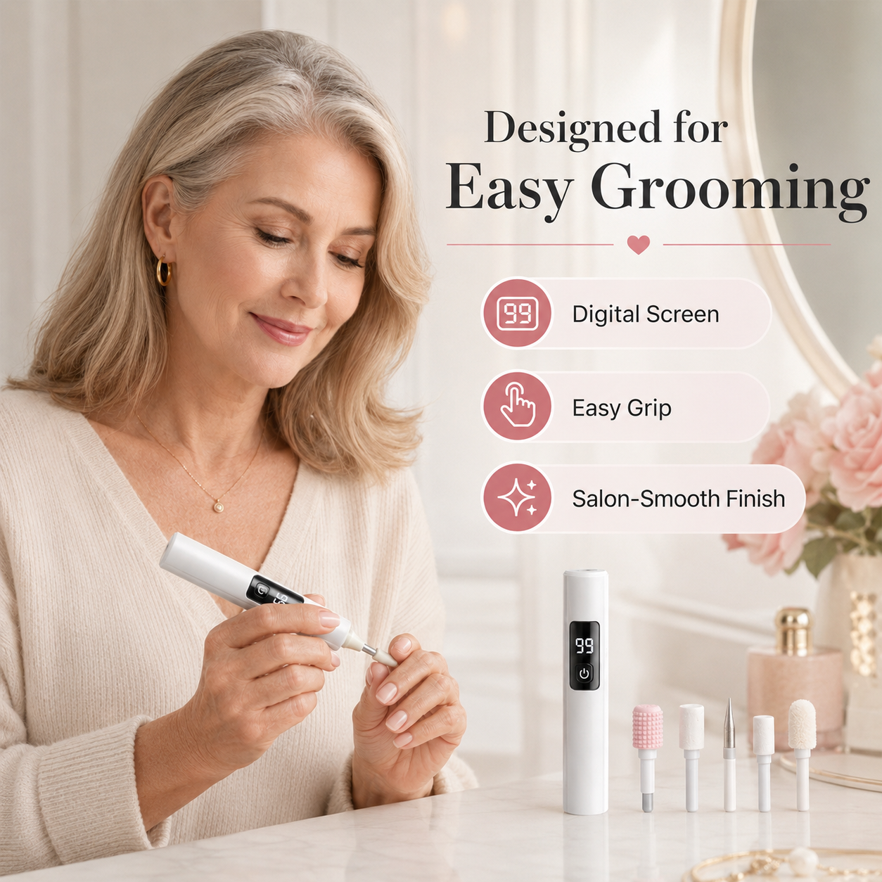 💅 Electric Nail Grinder – Transform Thick Rough Nails