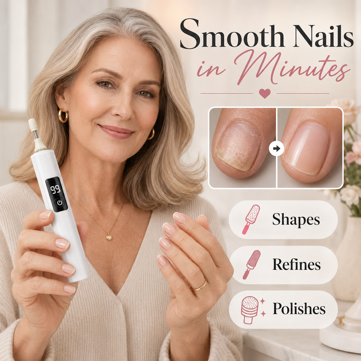 💅 Electric Nail Grinder – Transform Thick Rough Nails