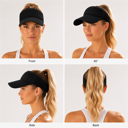 ☀️Women's High Ponytail Sun Visor Hat for Sun Protection