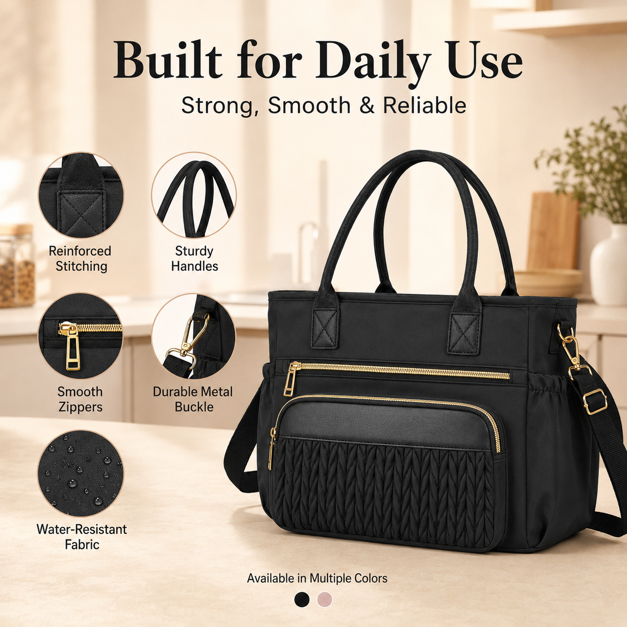 👜 Leakproof Lunch Tote – Straps, Pockets & Chill