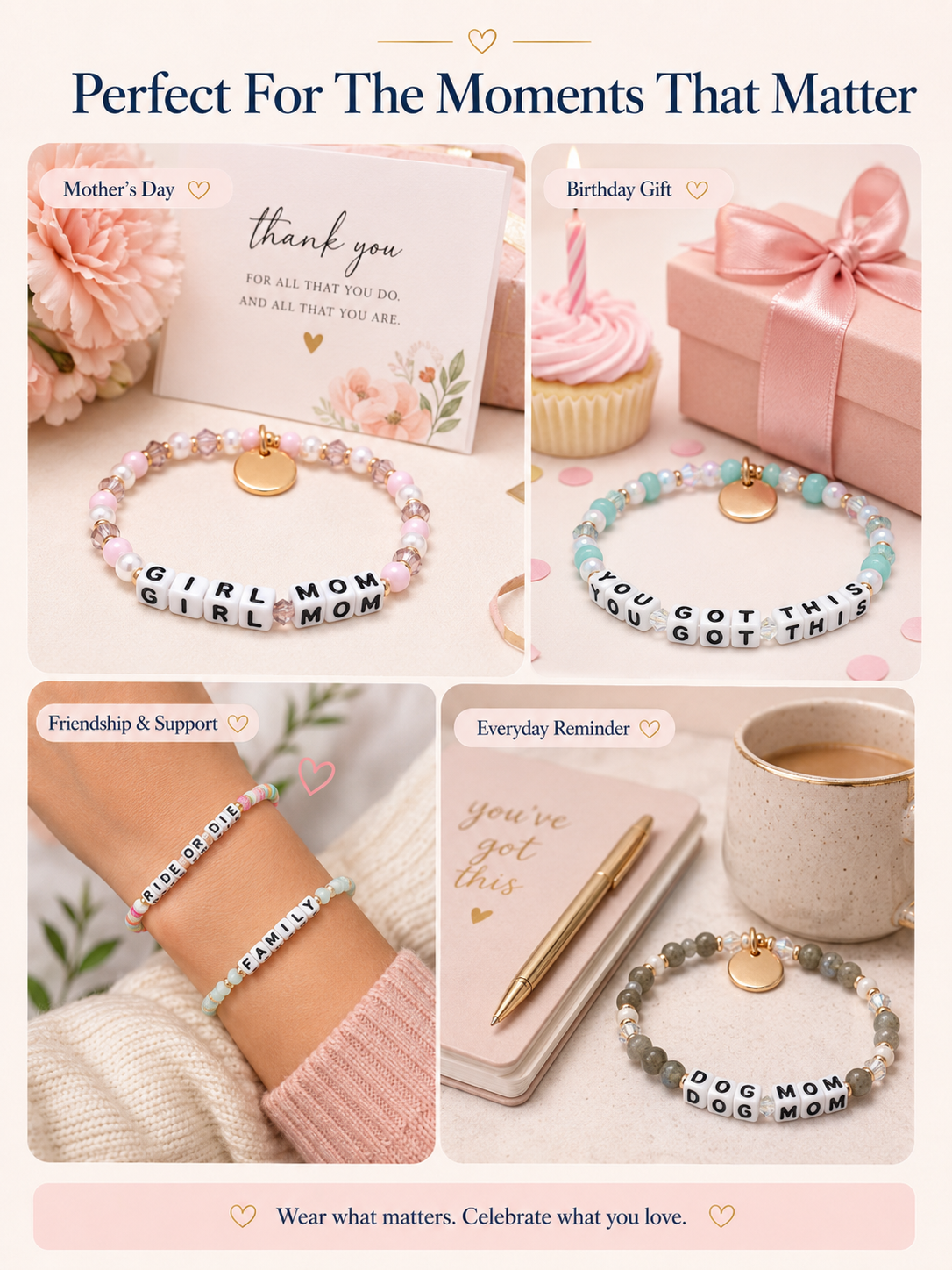 💖 Meaningful Style ✨ Giveback Beaded Bracelet for Everyday Inspiration & Connection 🌸