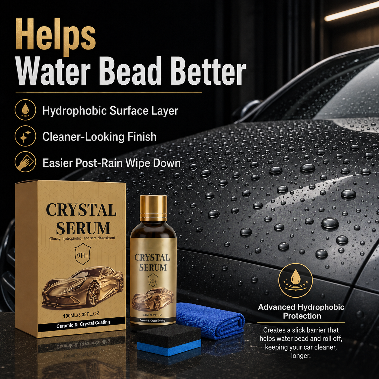 ✨ Crystal Serum – 9H Graphene Ceramic Coating for Paint, Glass & Wheels