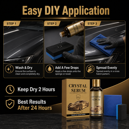 ✨ Crystal Serum – 9H Graphene Ceramic Coating for Paint, Glass & Wheels