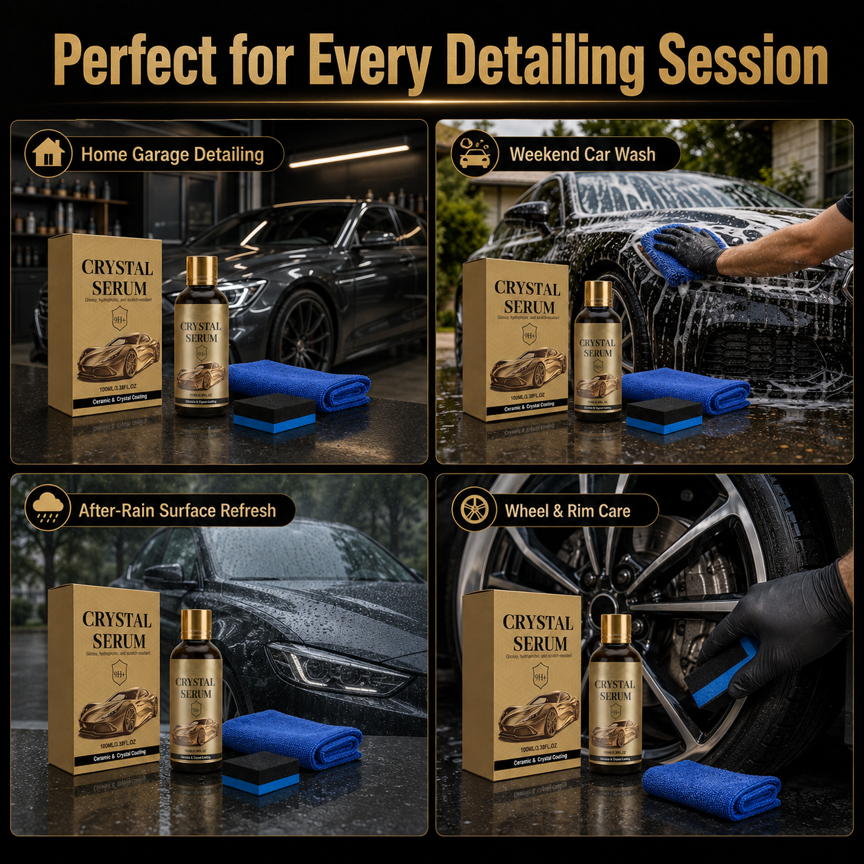 ✨ Crystal Serum – 9H Graphene Ceramic Coating for Paint, Glass & Wheels