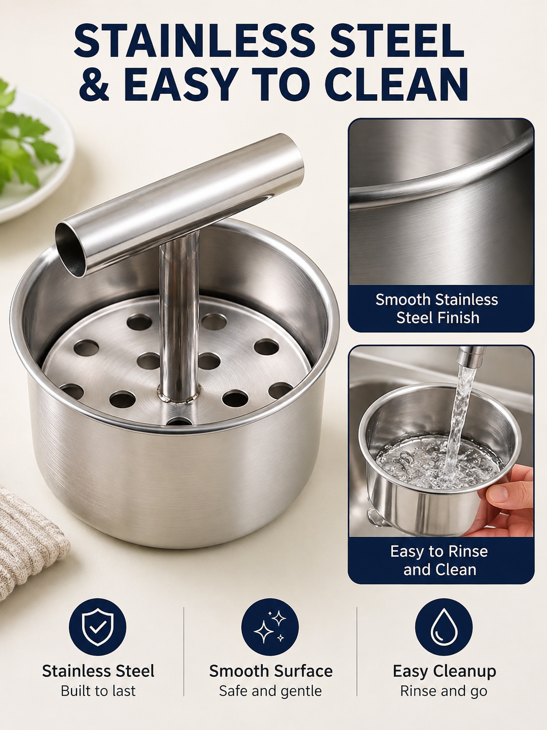 🍳 Kitchen Deal ✨ Stainless Steel Manual Dumpling & Fish Ball Maker for Quick, Easy Homemade Meals
