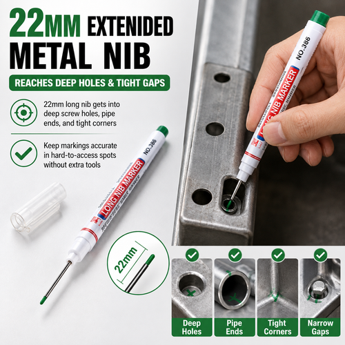 22mm Long Nib Marker for Deep Hole & Precision Marking