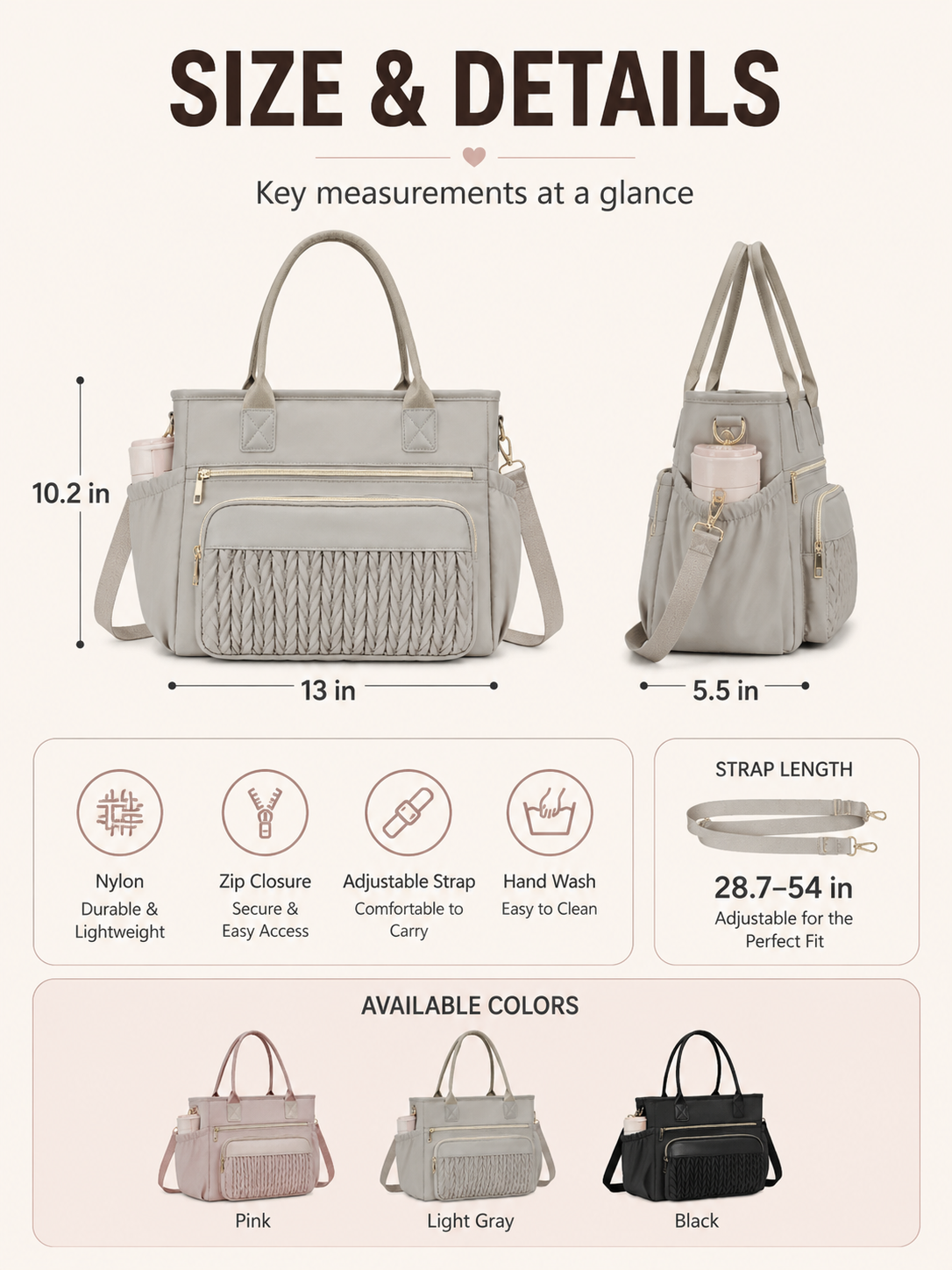 🎒 Back-to-School Pick ✨ Insulated Leakproof Lunch Tote with Adjustable Straps & Side Pockets