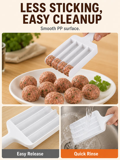 🥟 Kitchen Helper ✨ Multi-Function Dumpling & Meatball Maker for Quick, Easy Food Shaping