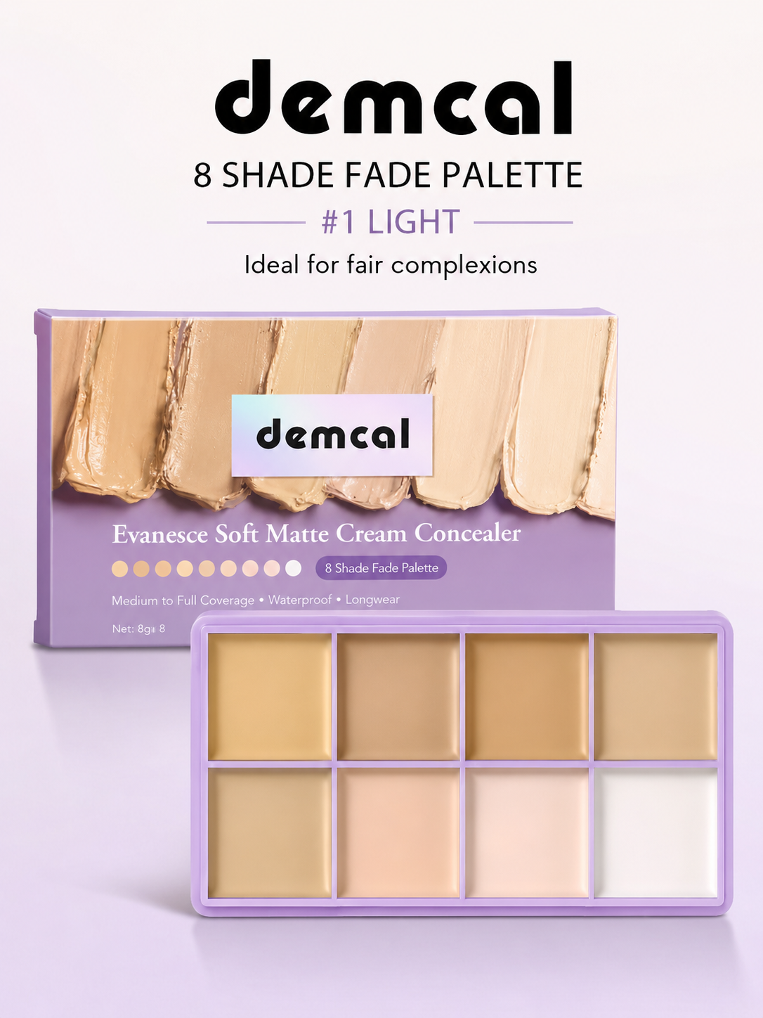 💄 Beauty Must-Have ✨ 8-Color Cream Concealer Palette for Full Coverage, Color Correction & Contouring