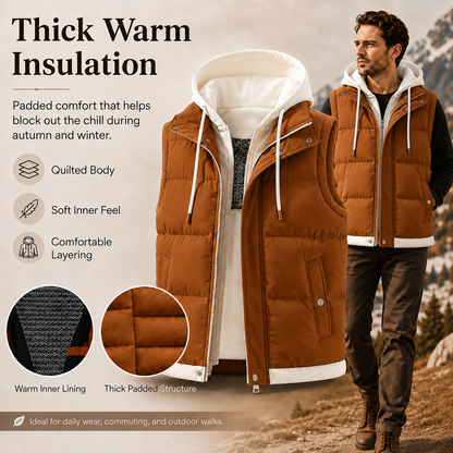 🧥 Cozy 2-in-1 Couple Vest – Warm, Foldable & Chic