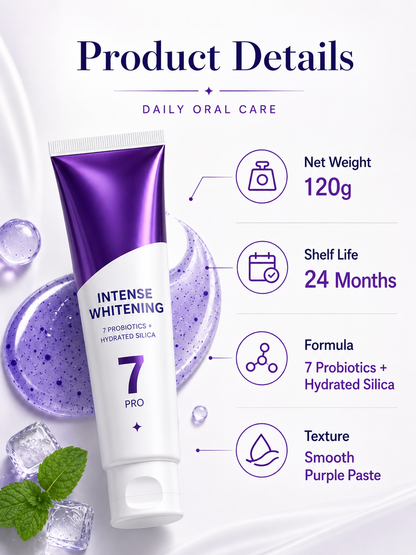 💜🦷 Oral Care Deal ✨ 7-Pro Purple Toothpaste with Probiotics for Long-Lasting Freshness