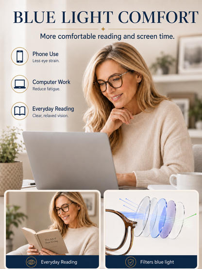 🔥 Limited Time Reading Glasses 🤓💙💙 Stylish photochromic anti-blue light reading glasses