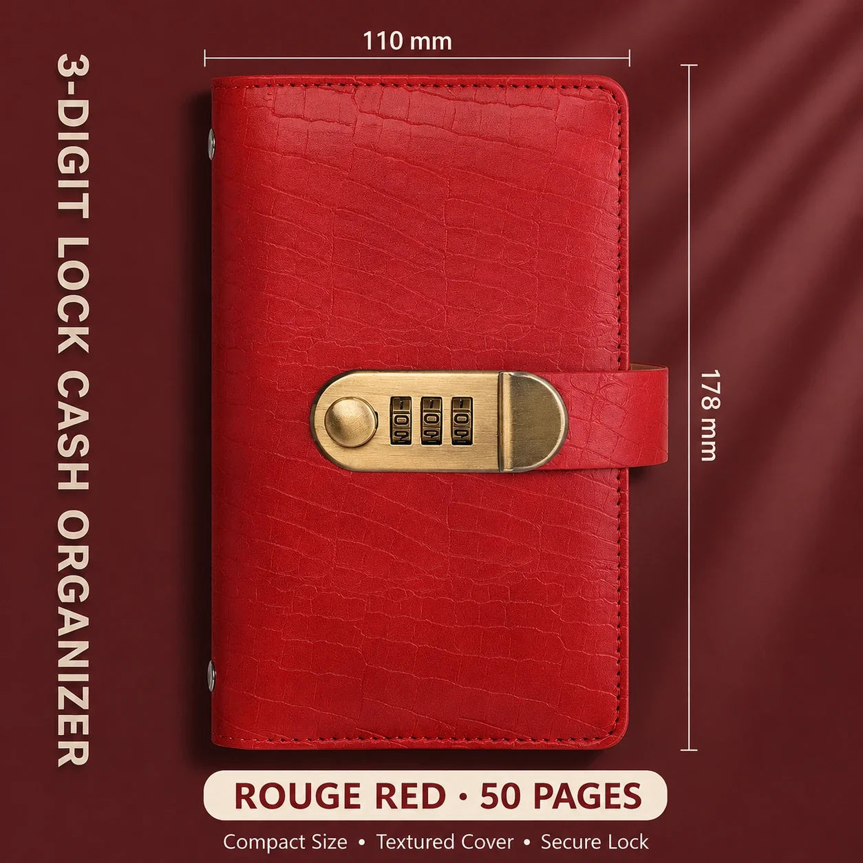 Locking Banknote Collection Booklet | Holds 100 Bills