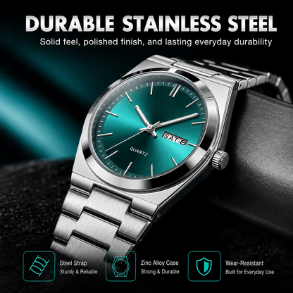 ⌚ Steel Quartz Watch – Casual Business, Party & Daily Wear
