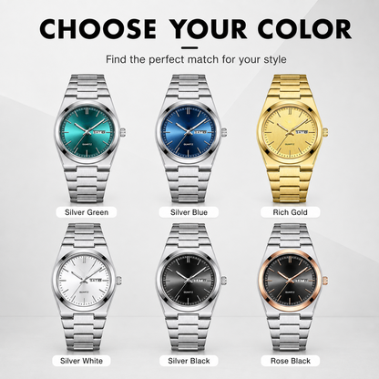 ⌚ Steel Quartz Watch – Casual Business, Party & Daily Wear