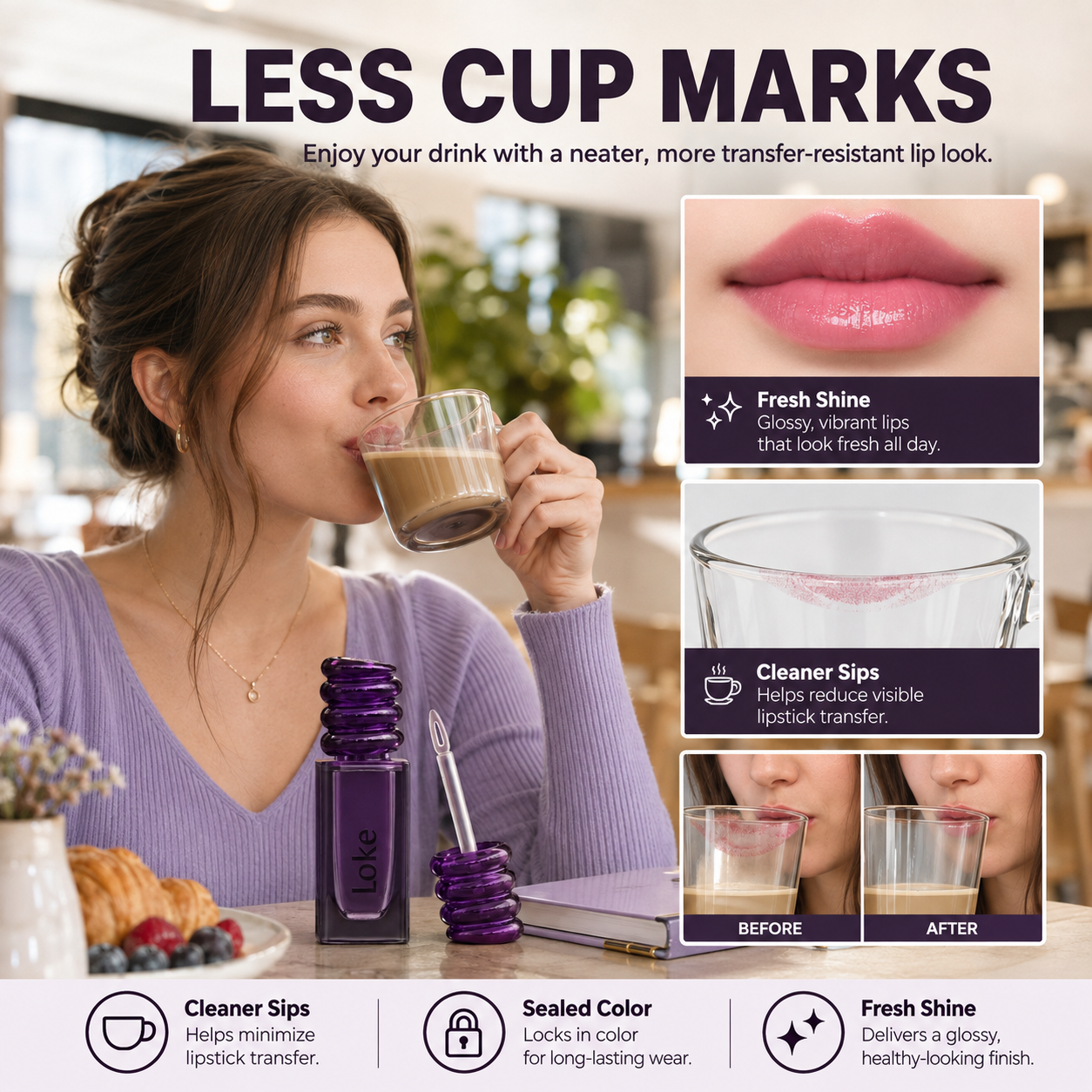🔥🌿Lip Sealer | Locks in your original lip color | Clear Gloss Finish | Moisture Care