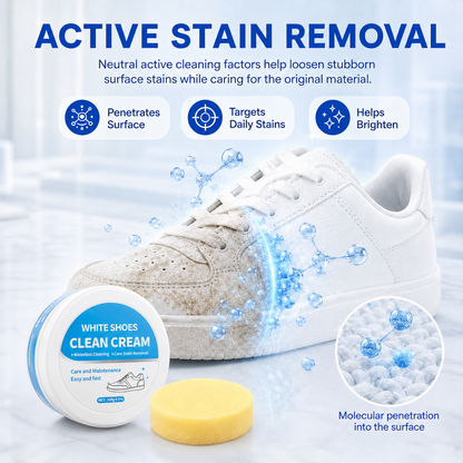 🧽 Multi-Purpose No-Wash Cleaner Cream | Stain-Removing Solid for Sneakers, Leather & Car Interiors