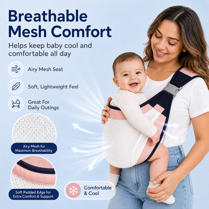 🌬️Adjustable One-Shoulder Strap – Breathable mesh hip belt, unisex fit.