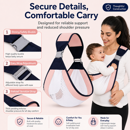 🌬️Adjustable One-Shoulder Strap – Breathable mesh hip belt, unisex fit.
