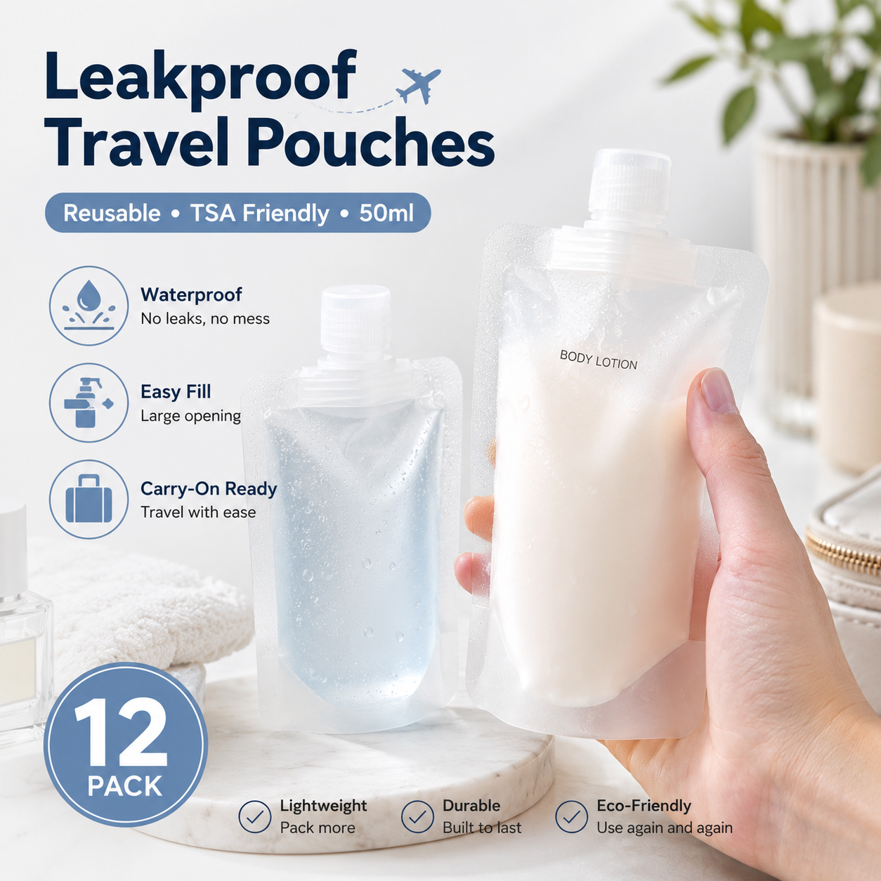 Reusable Leakproof Travel Packing Bags