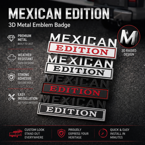 Mexican Heritage Metal Truck Emblem